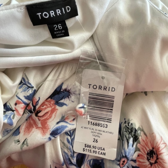 NWT Torrid high low skort maxi dress. Size 26 - Picture 8 of 11